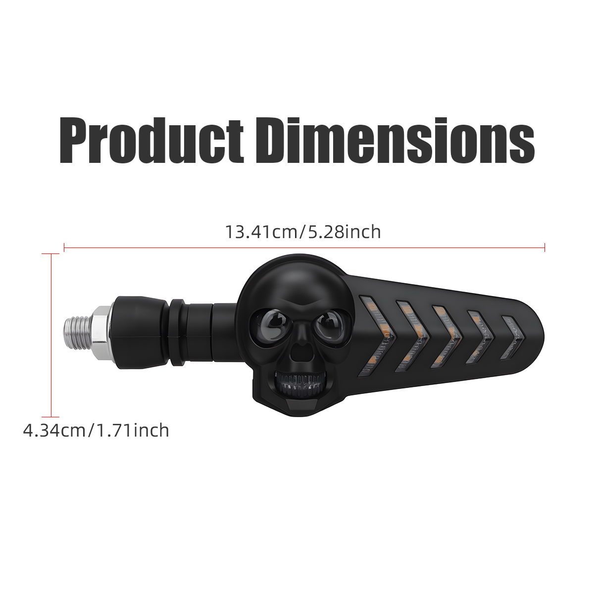 1 paio di moto testa di teschi - Sos Light Strobe recensione e prezzo